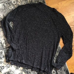 Soft black/gray mock neck sweater